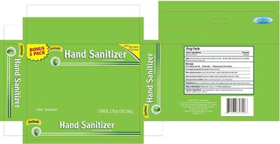 Image Of Bottle Label (Instant Hand Sanitizerwith Moisturizers Aloe Scented)